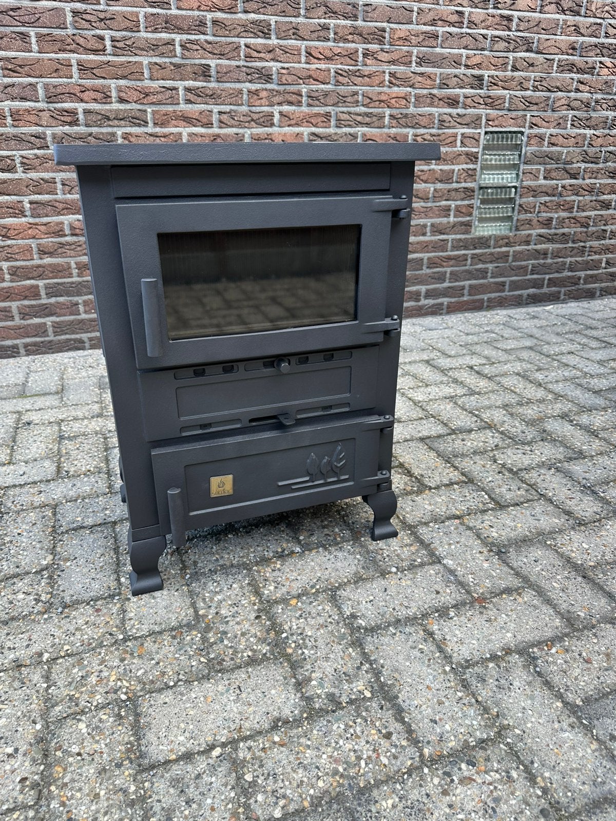 Efel Surdiac Bastonge houtkachel kolenkachel 7kw, Ophalen, Zo goed als nieuw, Houtkachel
