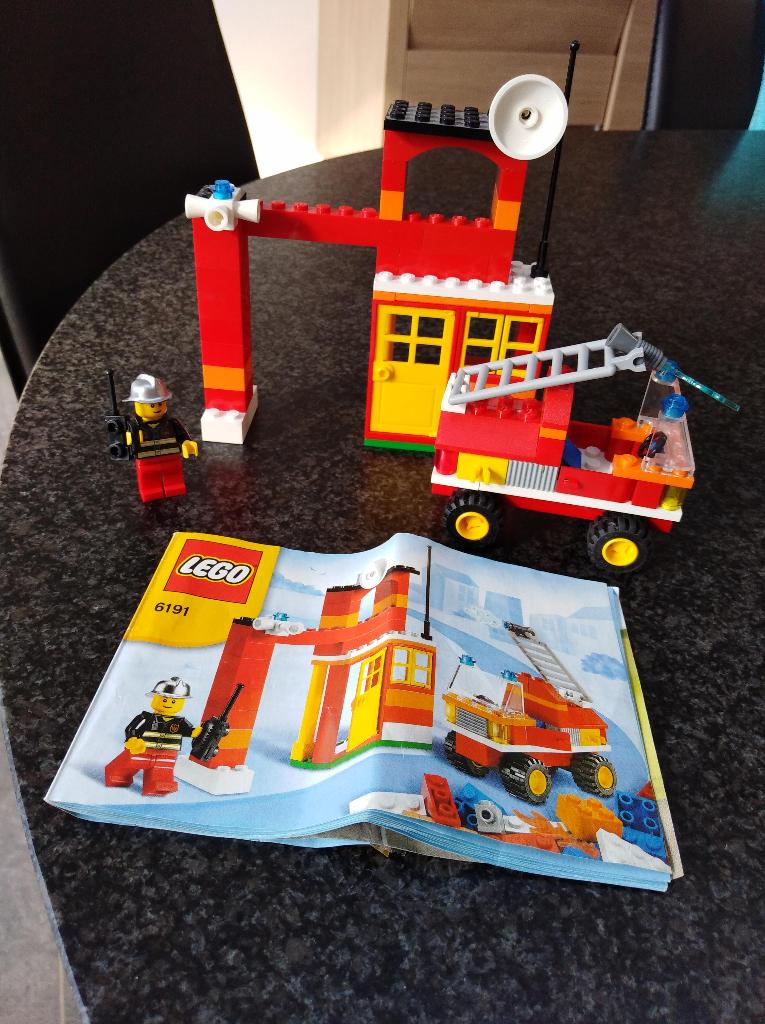 lego brandweerbouwset 6191, Gebruikt, Lego, Ophalen of Verzenden, Compleet
