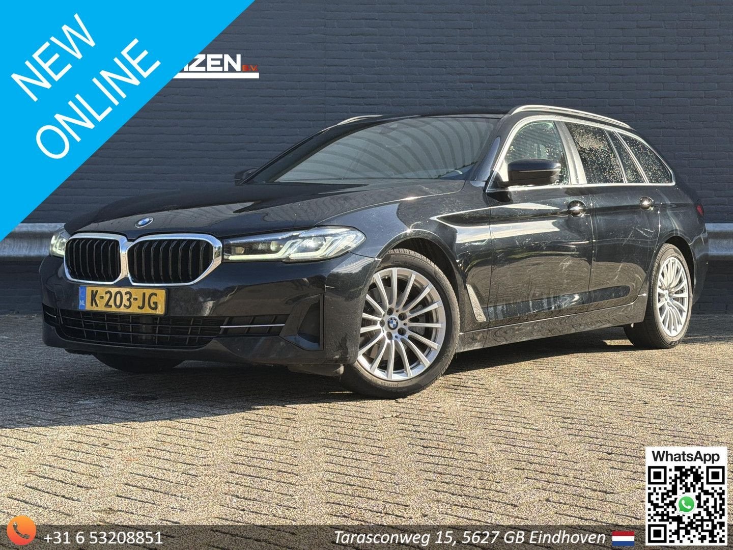 BMW 520 5-serie Touring 520i High Executive Edition | € 14.9, Auto's, Automaat, Zwart, Bedrijf, Break