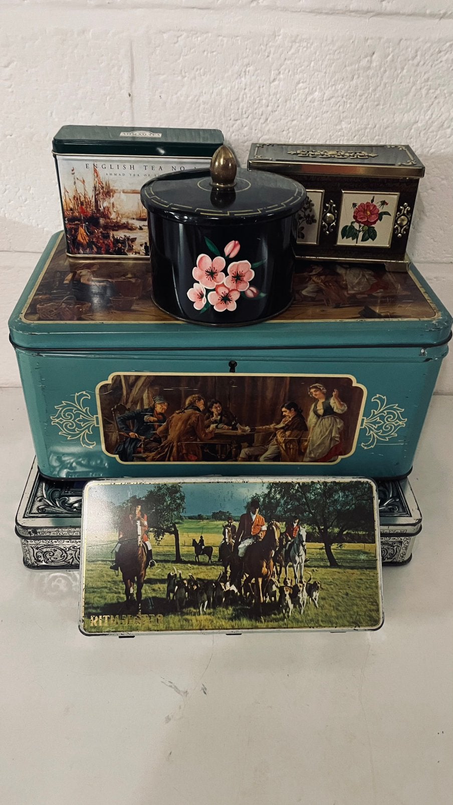 Vintage blikken dozen, Verzamelen, Ophalen, Zo goed als nieuw