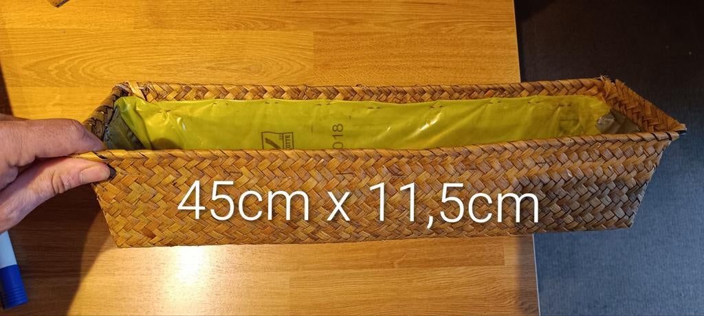 Jardinière/panier tressé 45 cm, Enlèvement, Panier