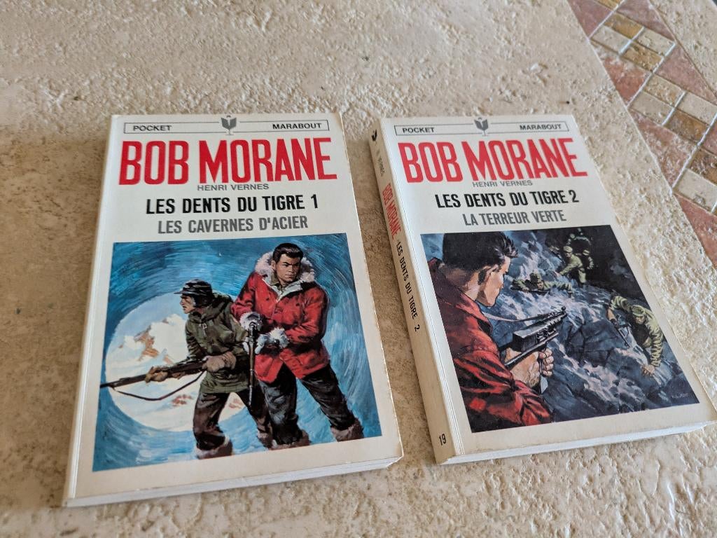2 Bob Morane (Les dents du tigre 1 & 2 - type 7 ) pour 2,5€., Boeken, Verzenden, Zo goed als nieuw, Henri Vernes.