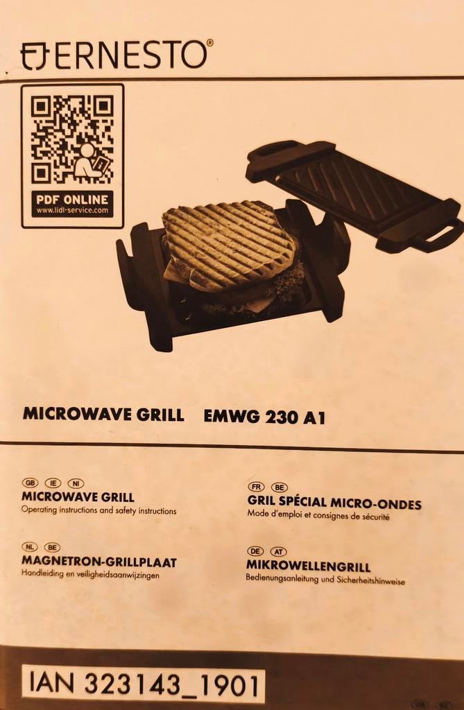 Ernesto Microwave grill, Ophalen