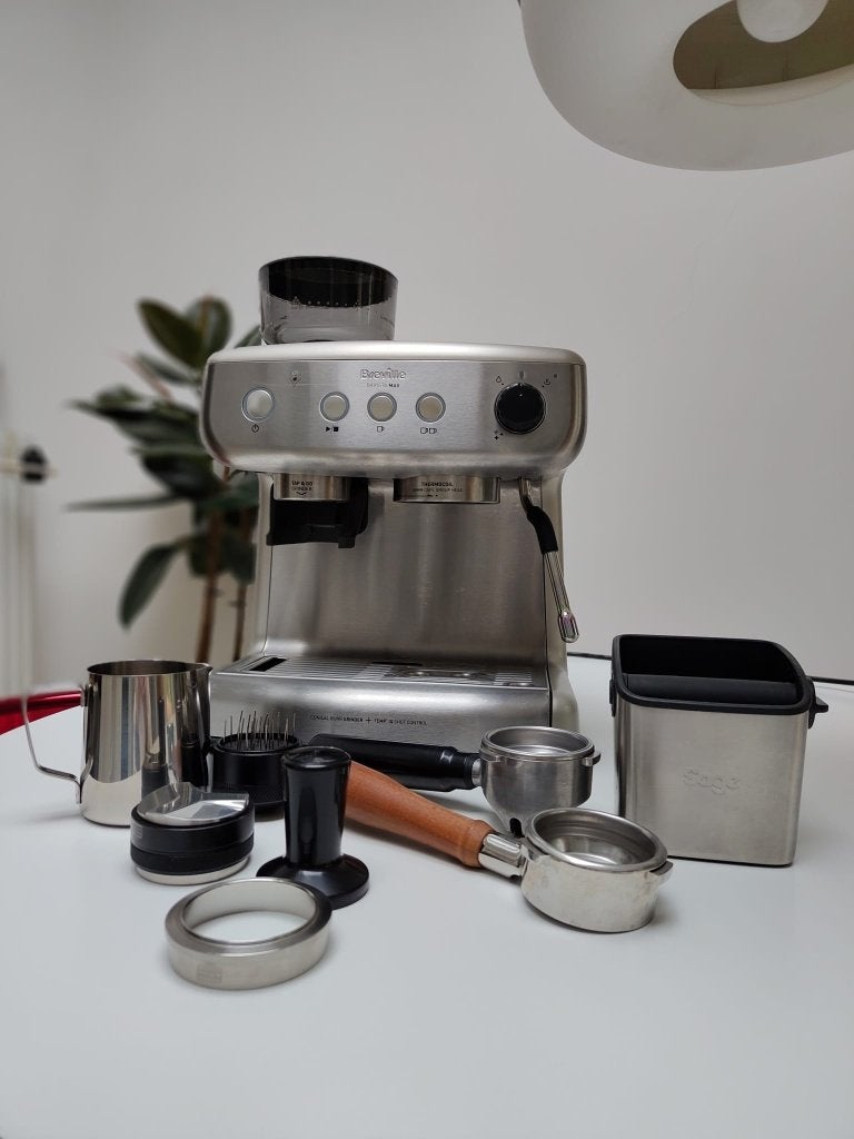 Breville Barista Max Halfautomatische Espressomachine (RVS), Ophalen, Espresso apparaat, 10 kopjes of meer, Koffiebonen