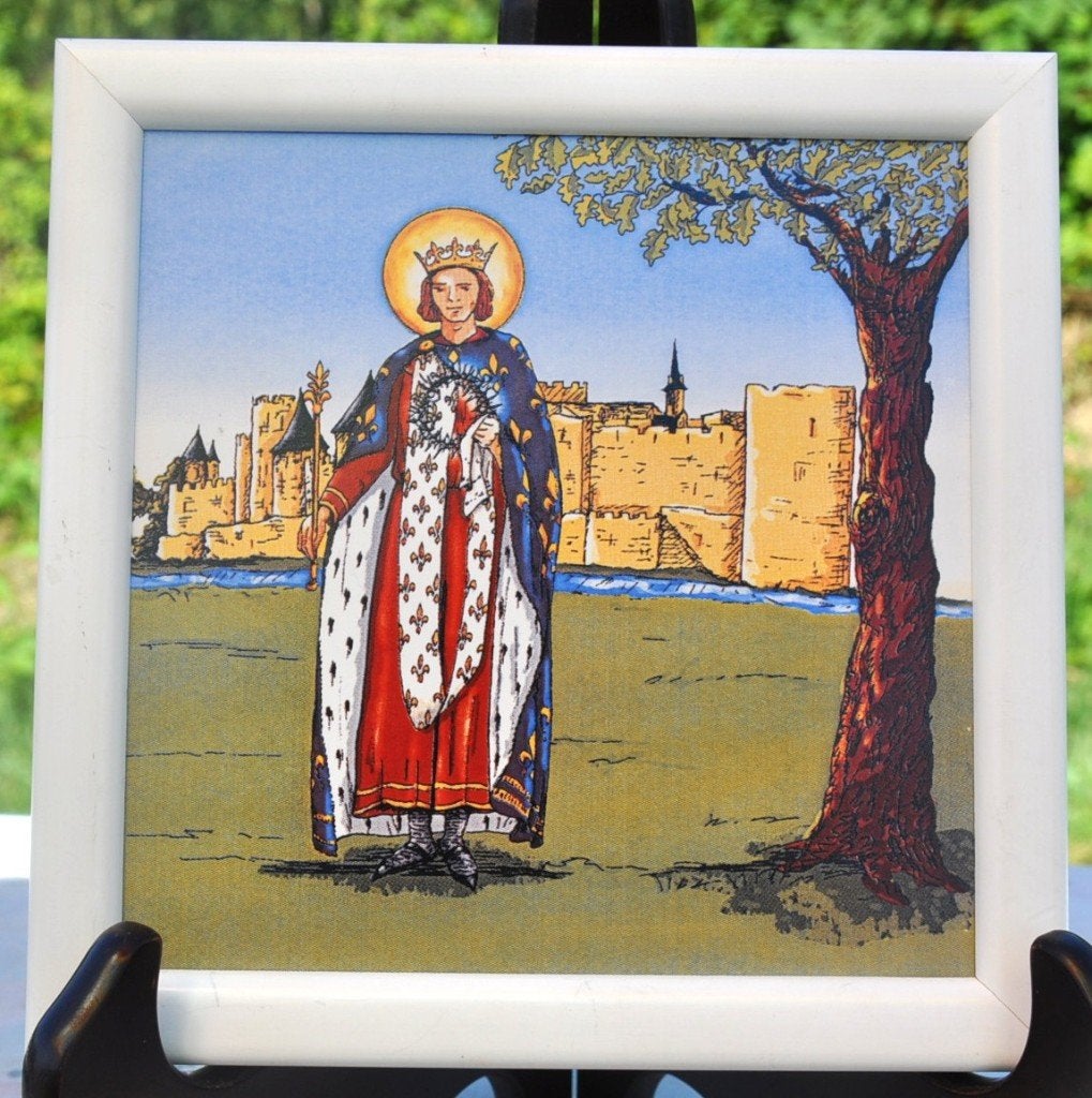 cadre religieux carrelage saint patron abbaye de rieunette, Enlèvement ou Envoi, Comme neuf, Autres types, Christianisme | Catholique