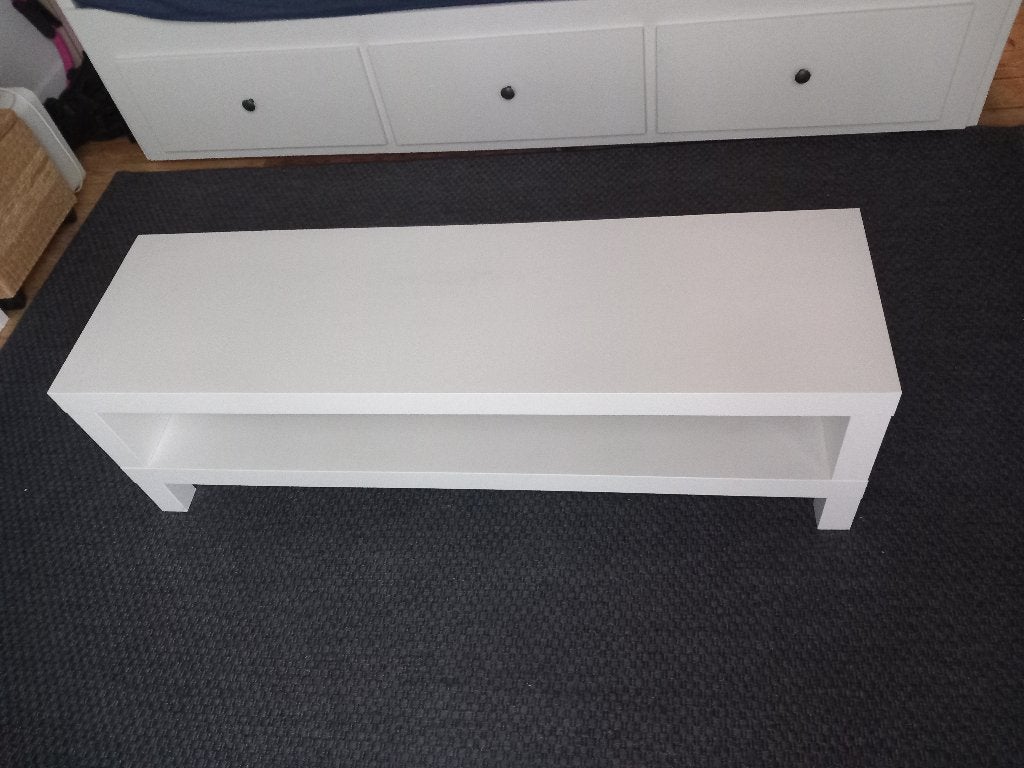 Meuble tv ikea lack blanc, Maison & Meubles, Enlèvement, Utilisé