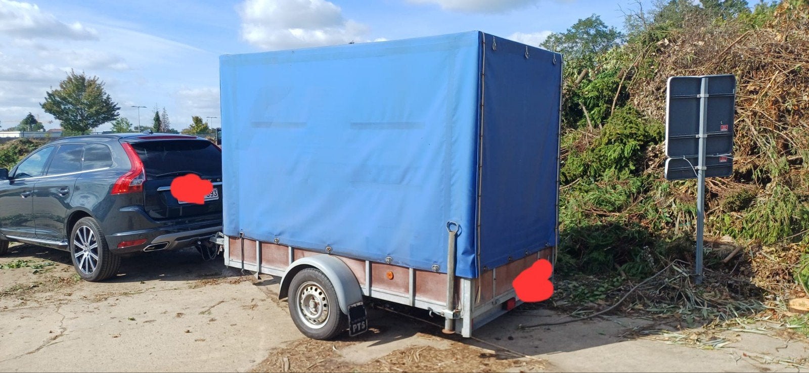 Waterdichte aanhangwagen 253x145x185H staanhoogte, Ophalen