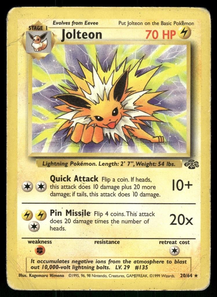 Jolteon 20/64 - Jungle (Good), Envoi, Utilisé