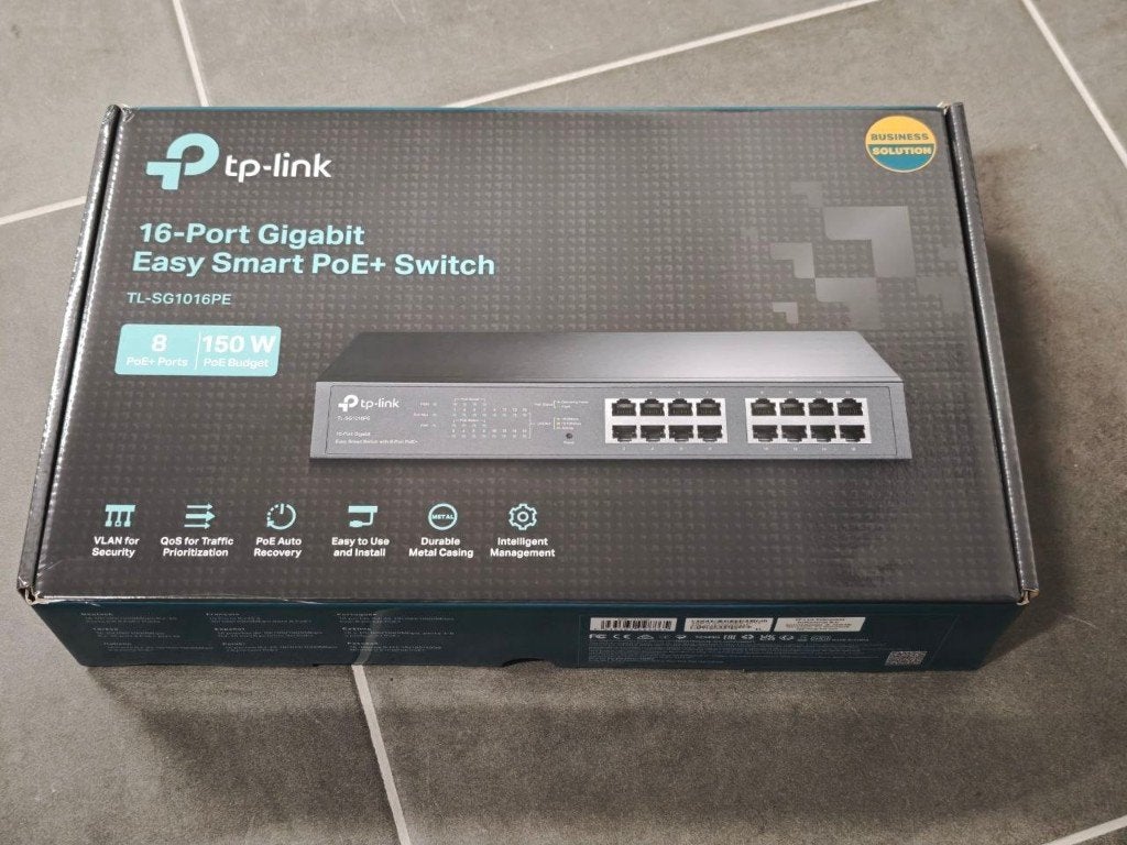 TP-Link 16 poort PoE+ Switch, Computers en Software, Netwerk switches, Zo goed als nieuw, Ophalen of Verzenden
