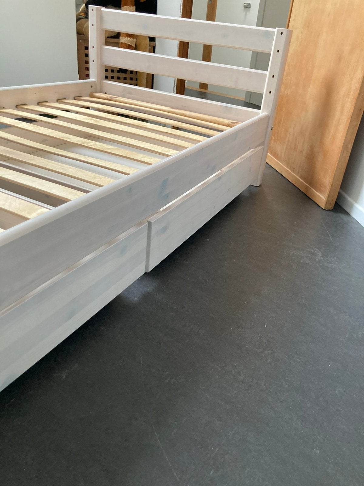 Lit enfant Flexa et ses tiroirs de rangement, Maison & Meubles, Enlèvement, Comme neuf, Blanc