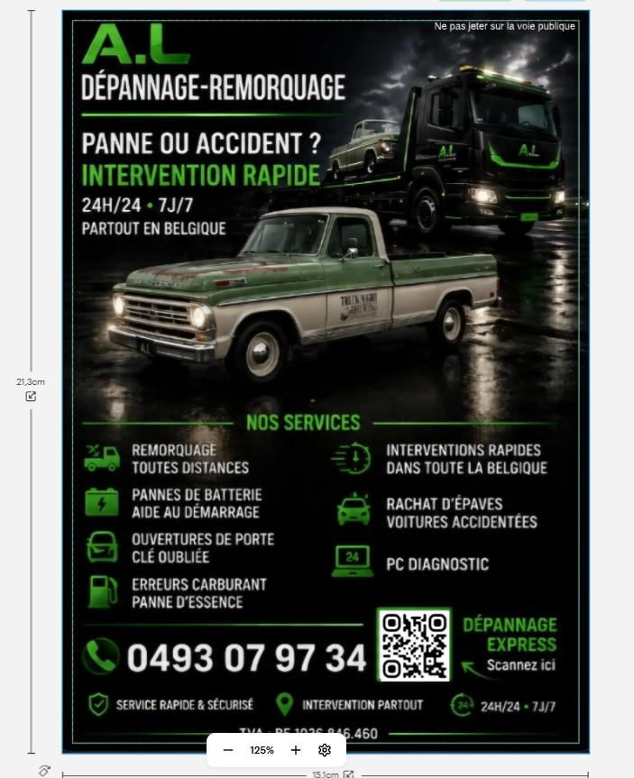 A.l.depannage remorquage 24h/24 7/7, Autos : Divers, Modes d'emploi & Notices d'utilisation