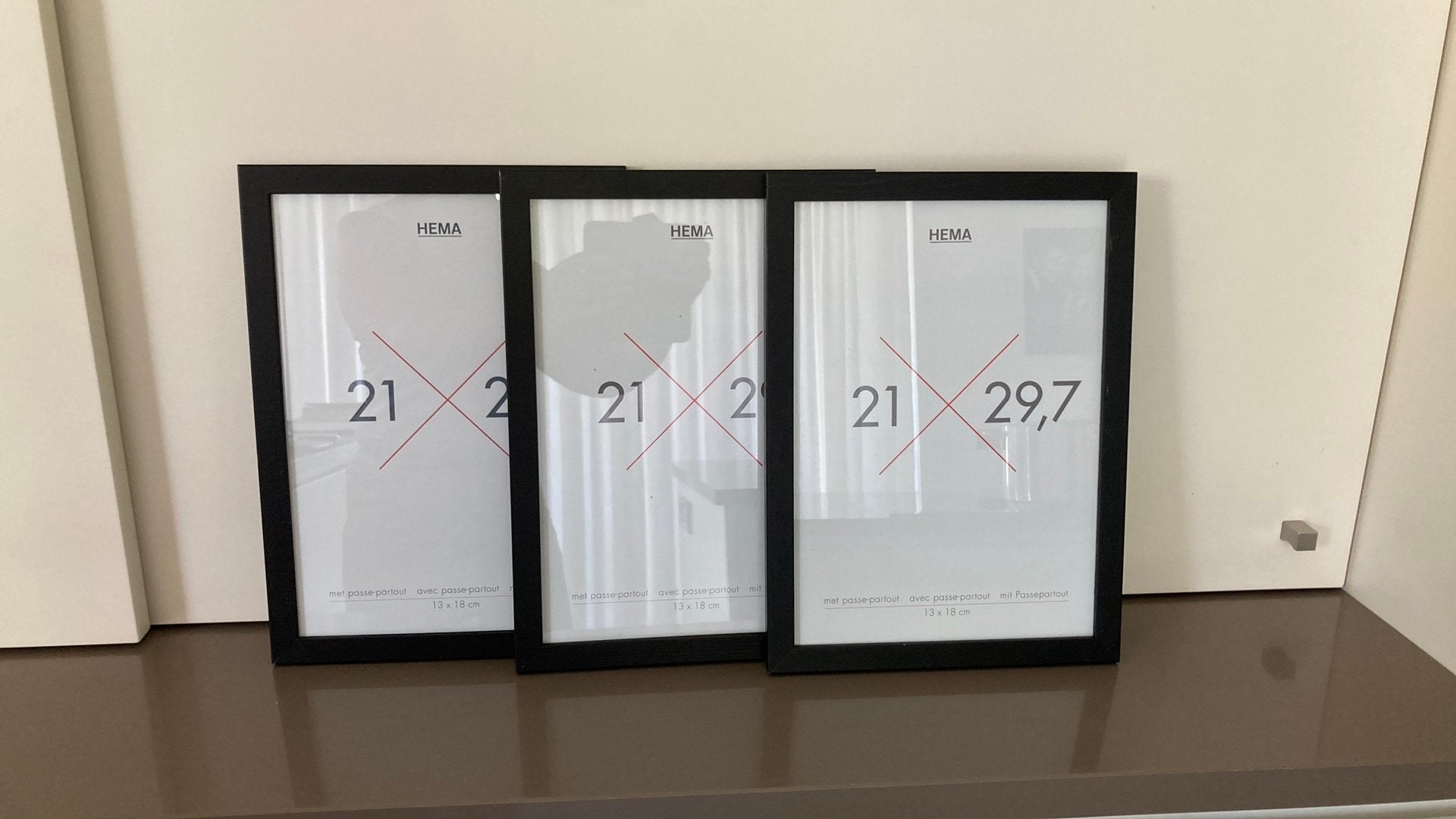 Set van 3 kaders - houten kader zwart 20 x 30, Audio, Tv en Foto, Fotografie | Fotolijsten, Ophalen of Verzenden, Zo goed als nieuw
