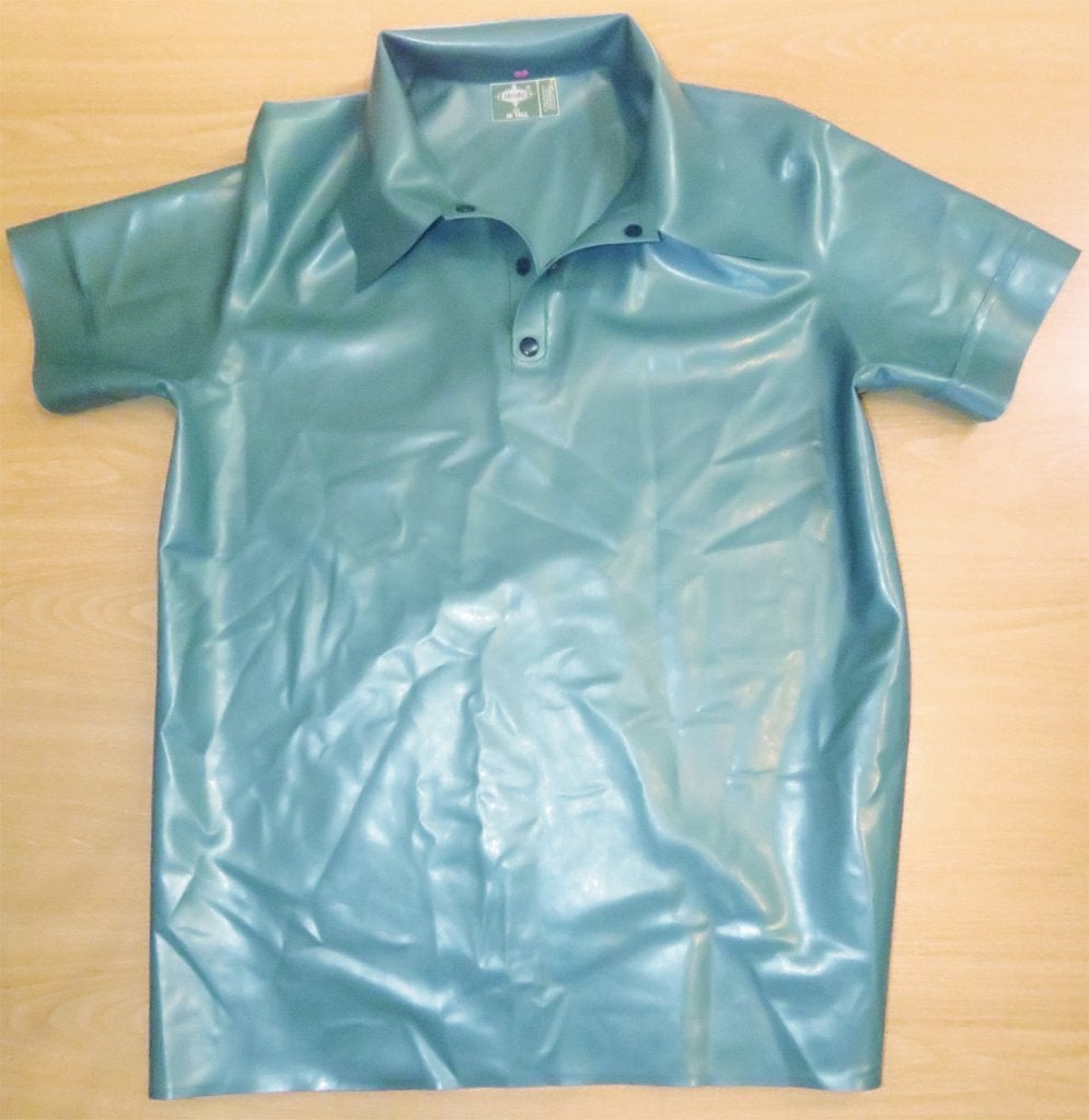 Polo latex libidex M, Vêtements | Hommes, Polos, Porté, Taille 48/50 (M), Bleu, Envoi