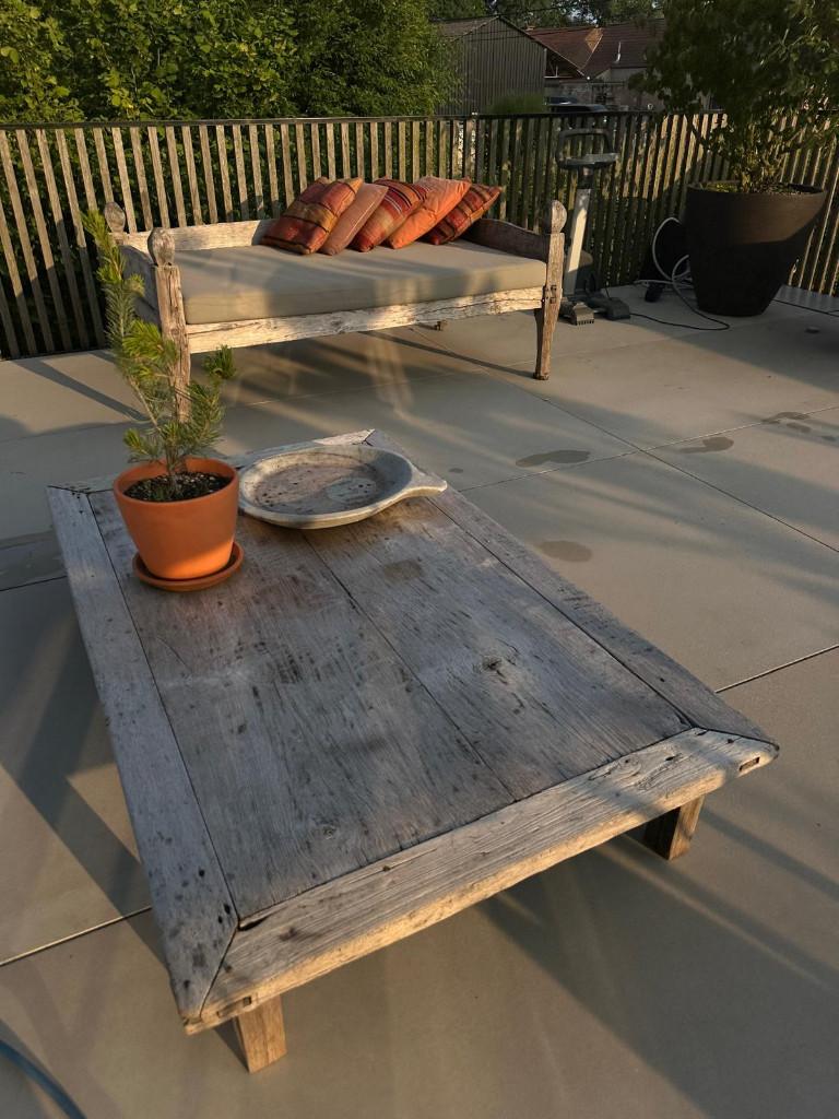 Tafel Teak Terras Ibiza Bali, Tuin en Terras, Ophalen, Gebruikt, Rechthoekig, Teakhout