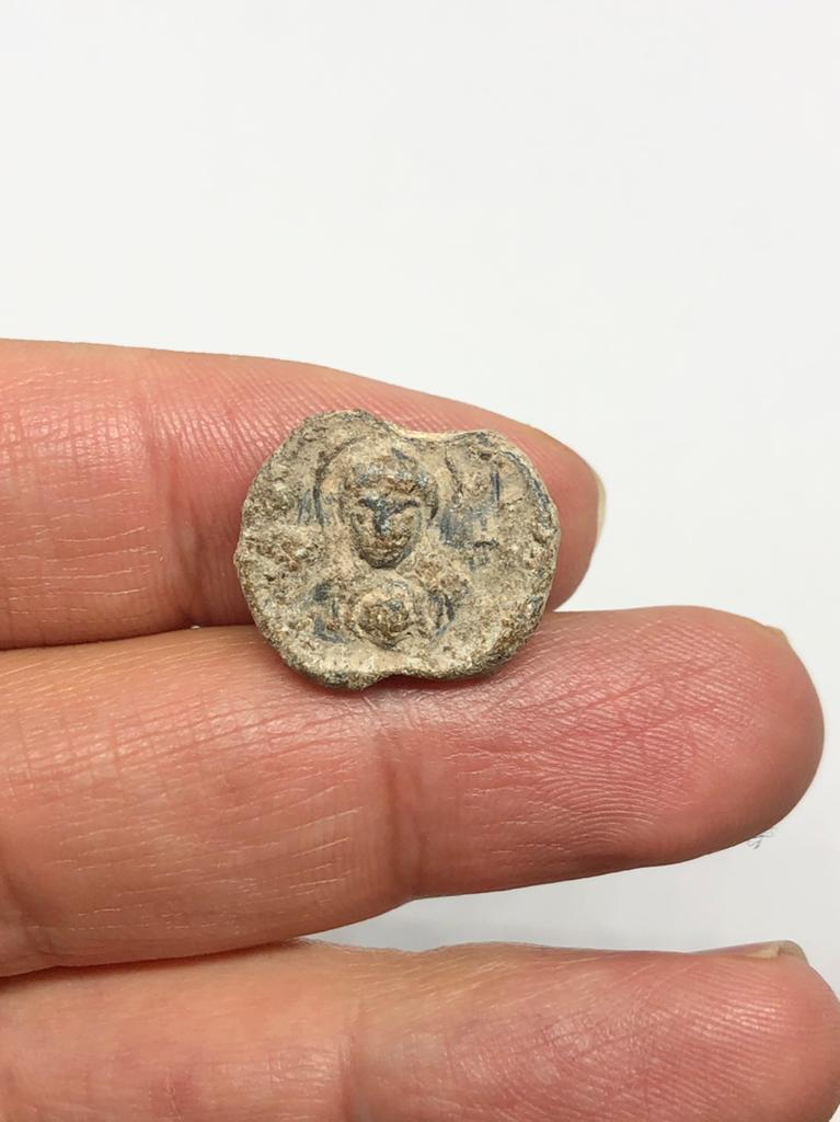 Sceau byzantin en plomb ("bulle") , 6.42g, Antiquités & Art, Envoi