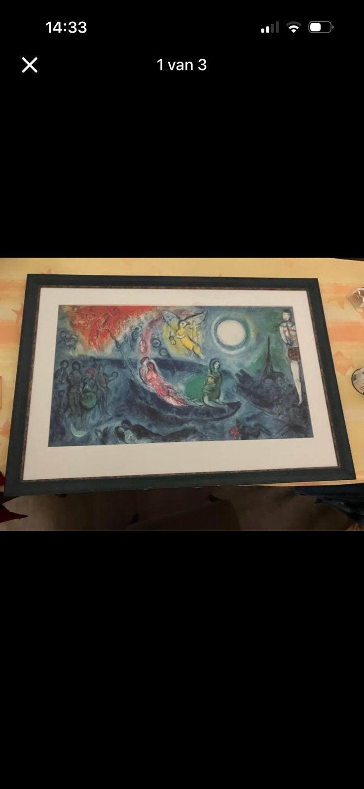 Reproductie marc chagall, Ophalen
