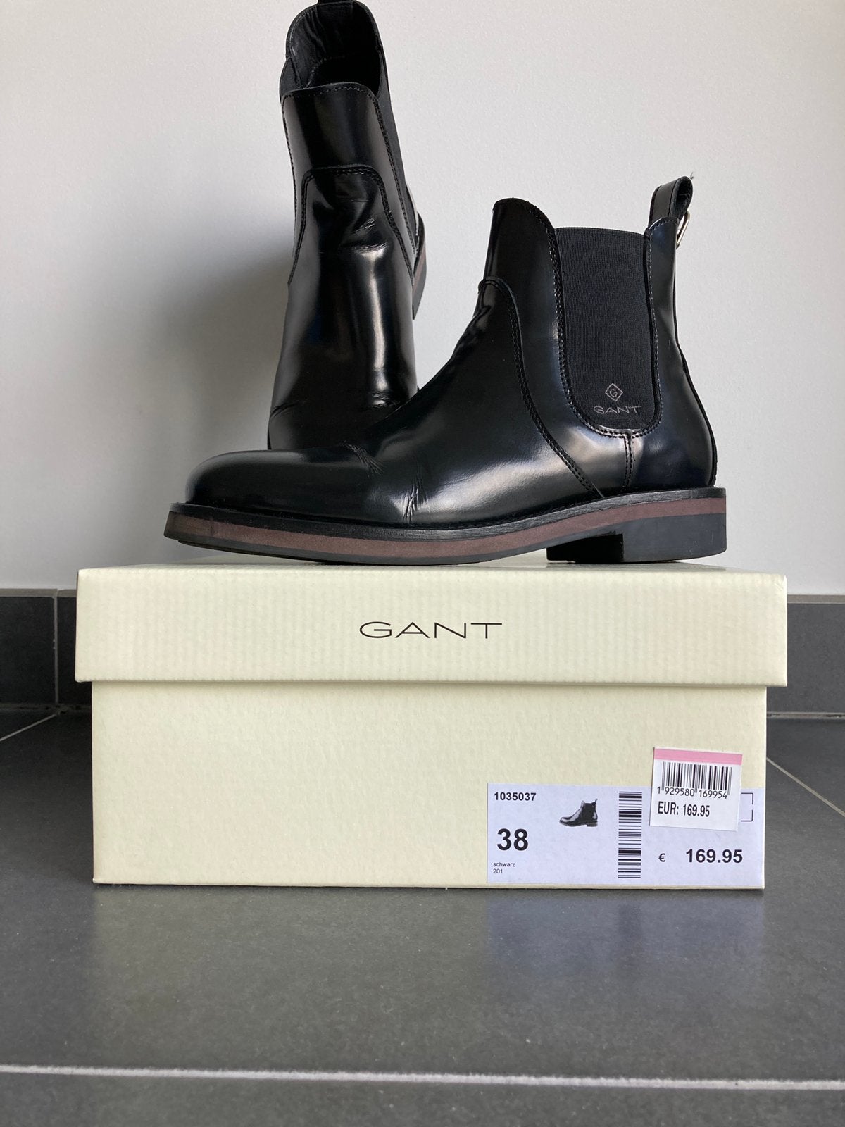 Chelsea boots Gant maat 38, Zwart, Lage of Enkellaarzen, Ophalen of Verzenden, Gedragen