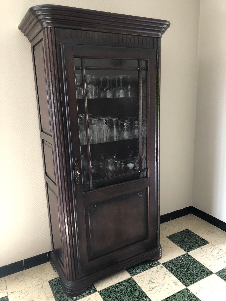 vitrine en verre en bois massif, 25 à 50 cm, Comme neuf, Verre, 50 à 100 cm