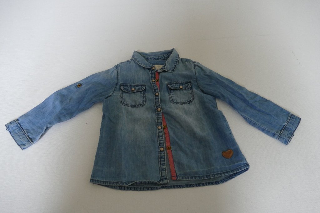 jeans bloesje Zara: 2-3 jaar, Meisje, Overhemd of Blouse, Ophalen of Verzenden, Zo goed als nieuw