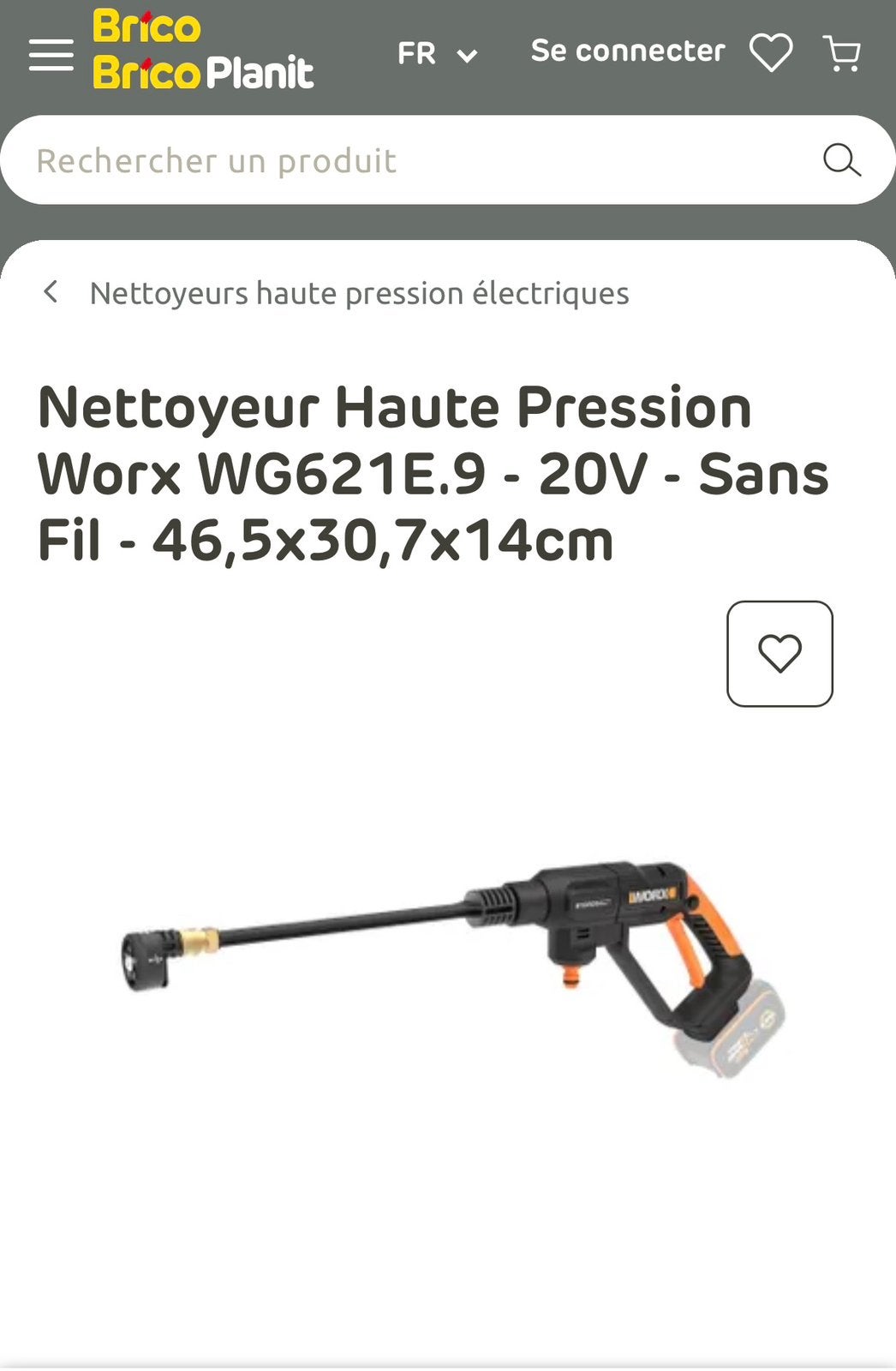 Nettoyeur haute pression sans fil WORX, Enlèvement, Neuf, Batterie, Avec pression d'eau réglable