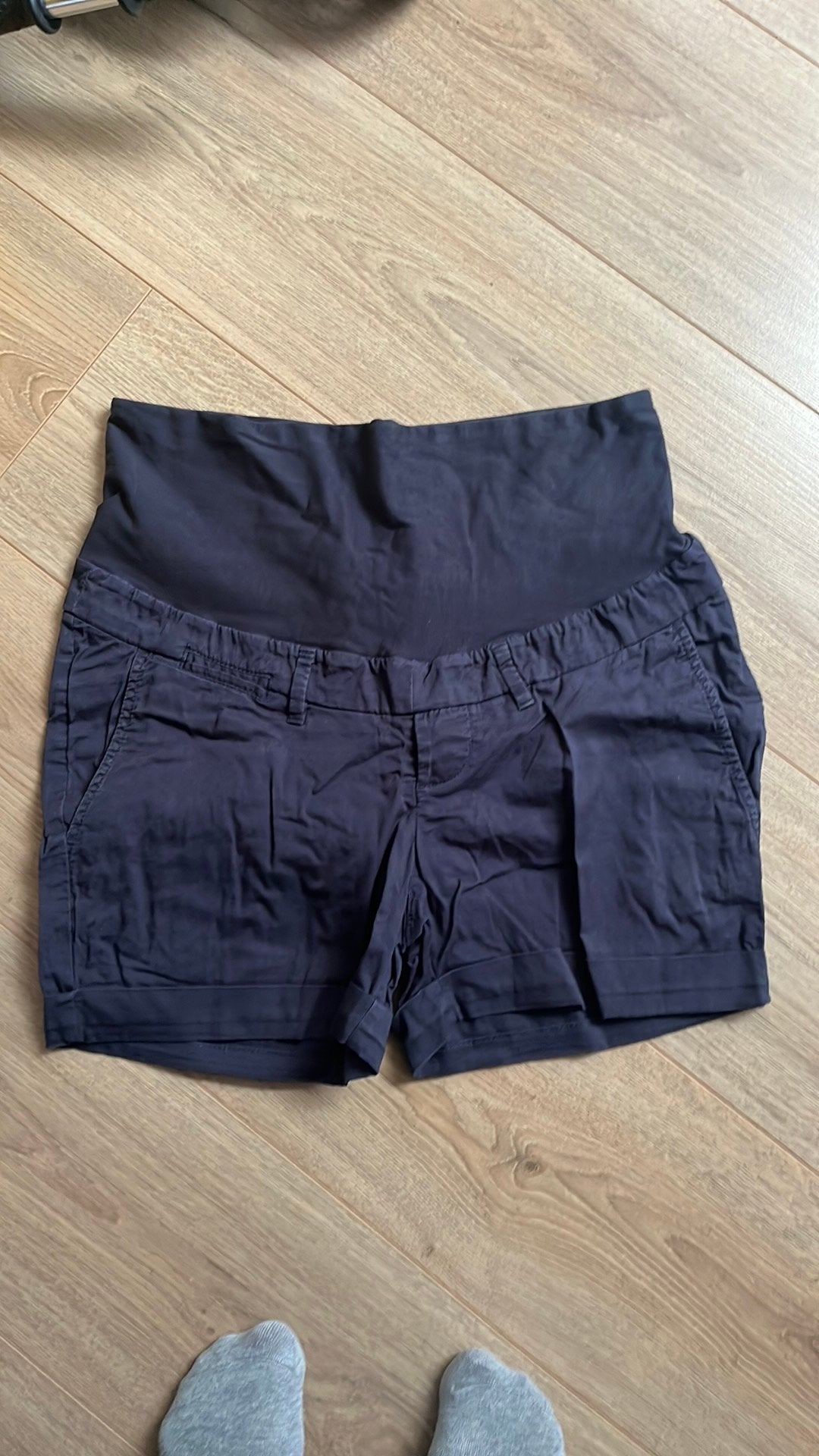 Zwangerschaps short (36), Ophalen of Verzenden, Gedragen, Maat 36 (S), Blauw