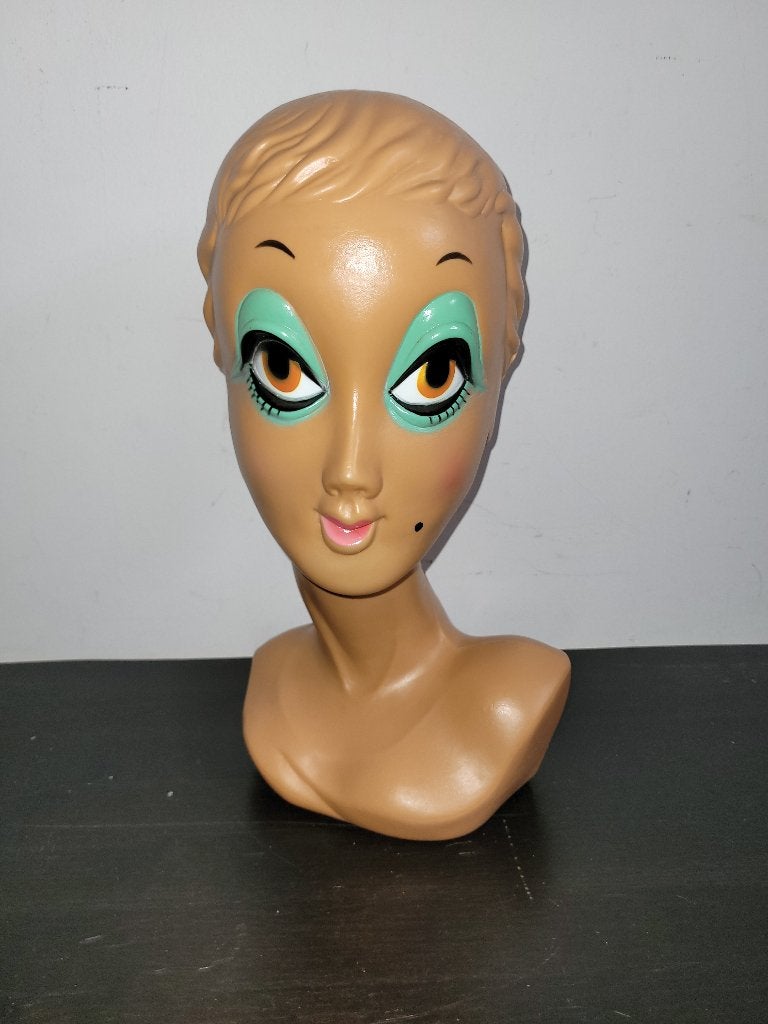 twiggy tête à chapeau vintage design années 70, Collections, Enlèvement ou Envoi, Utilisé, Panneau publicitaire
