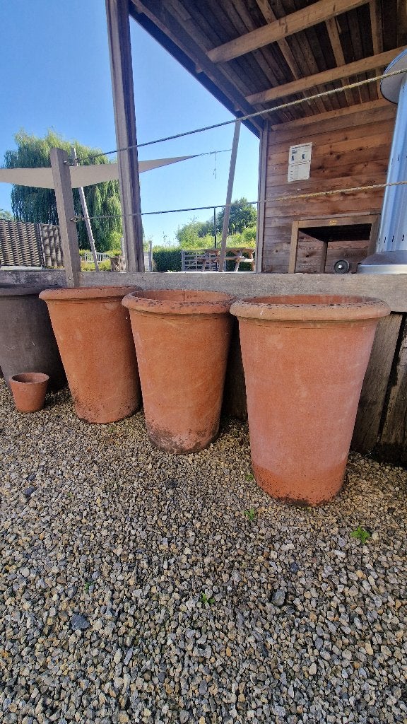Pots de fleurs en terre cuite italiens originaux, Jardin & Terrasse, 40 cm ou plus, 70 cm ou plus, Rond, Comme neuf