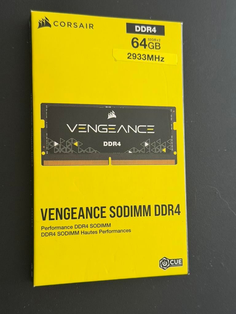 Corsair Vengeance SODIMM DDR4 2933MHz 2x32GB (64GB total), Computers en Software, RAM geheugen, DDR4, Ophalen of Verzenden, Zo goed als nieuw