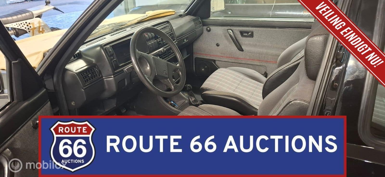 Volkswagen Golf | 1988 | Route 66 Auctions, Auto's, Volkswagen, Zwart, Bedrijf, Handgeschakeld