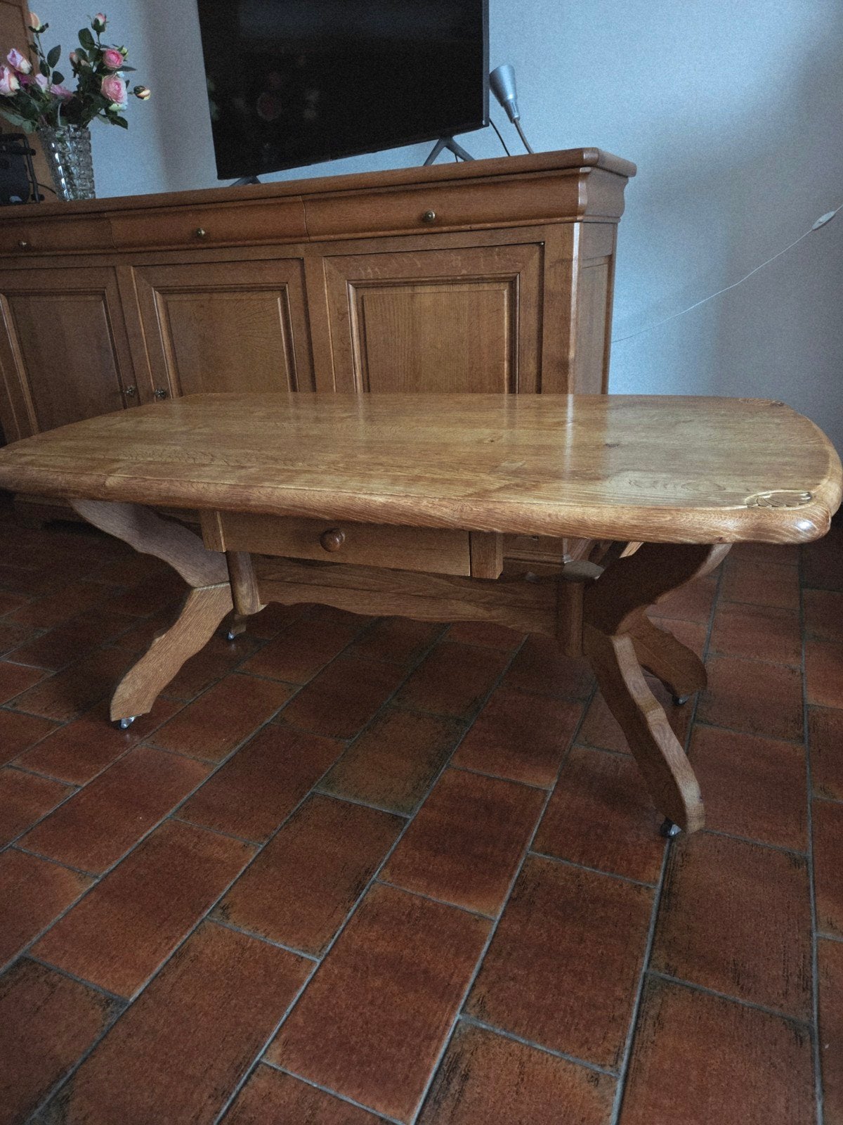 Table basse en chêne massif, Enlèvement