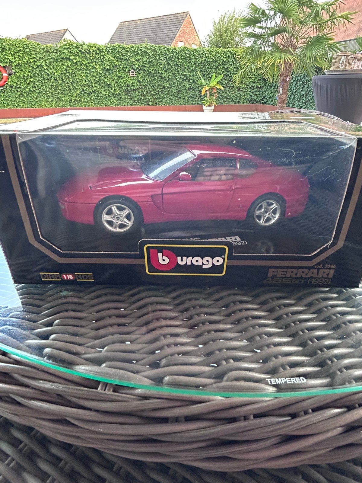 Burago Ferrari 456 GT 1992 1/18, Enlèvement, Comme neuf, Voiture, Burago