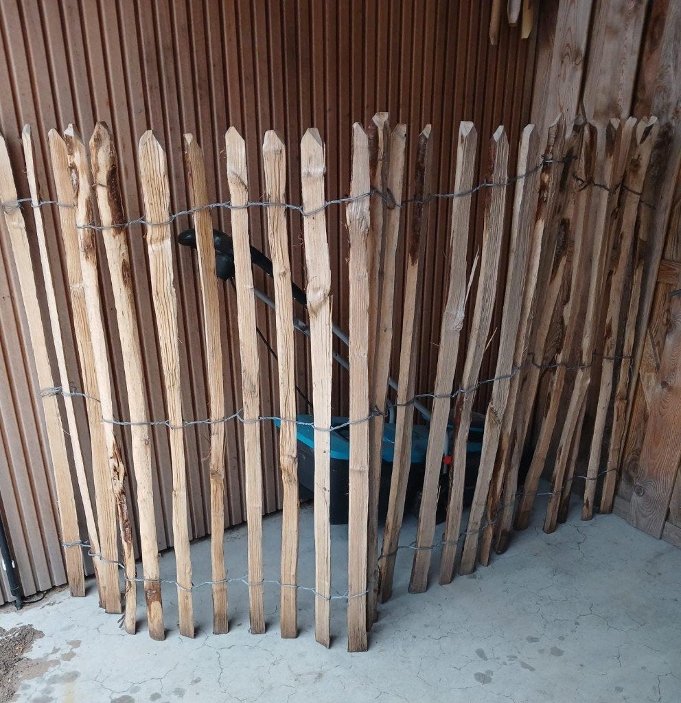 Kastanjehouten afsluiting / schapenhek, Ophalen, Nieuw, Hout, Sierhekwerk