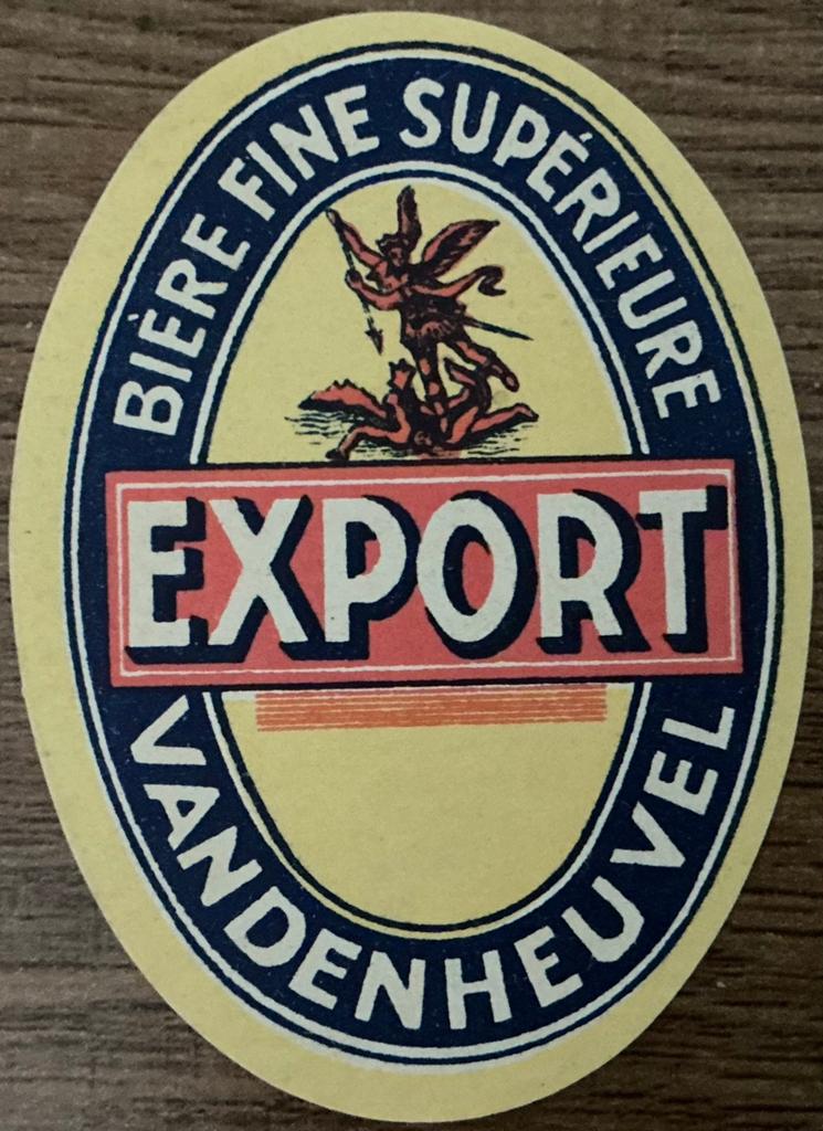 BIÈRE FINE SUPÉRIEURE/Export/Vandenheuvel/Étiquette de bière, Collections, Enlèvement ou Envoi, Comme neuf, Autres types, Autres marques