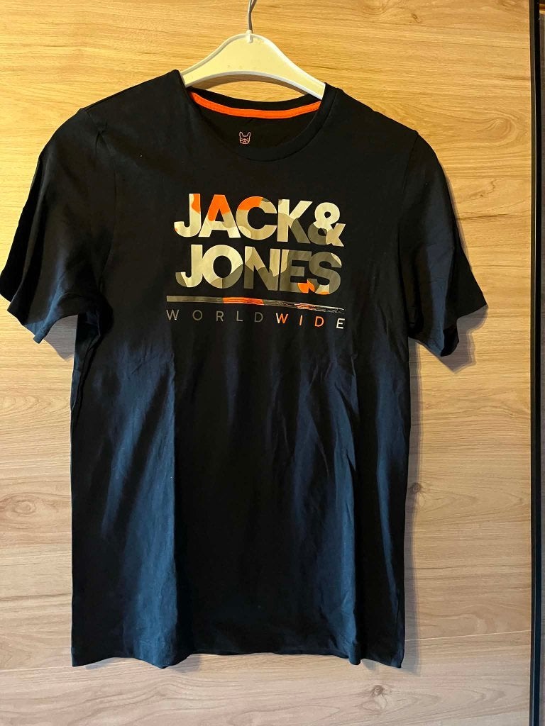 tshirt zwart donkerblauw jack jones 176 print, Enfants & Bébés, Vêtements enfant | Taille 176, Enlèvement ou Envoi, Jack & Jones