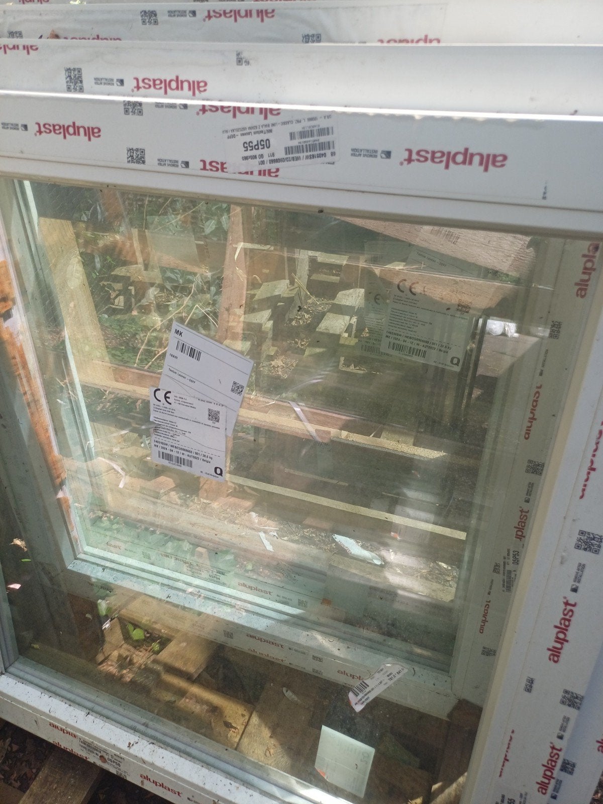 Pvc ramen 3 stuks glas inbegrepen, Ophalen, Gevelraam of Ruit, 80 tot 120 cm, 80 tot 120 cm