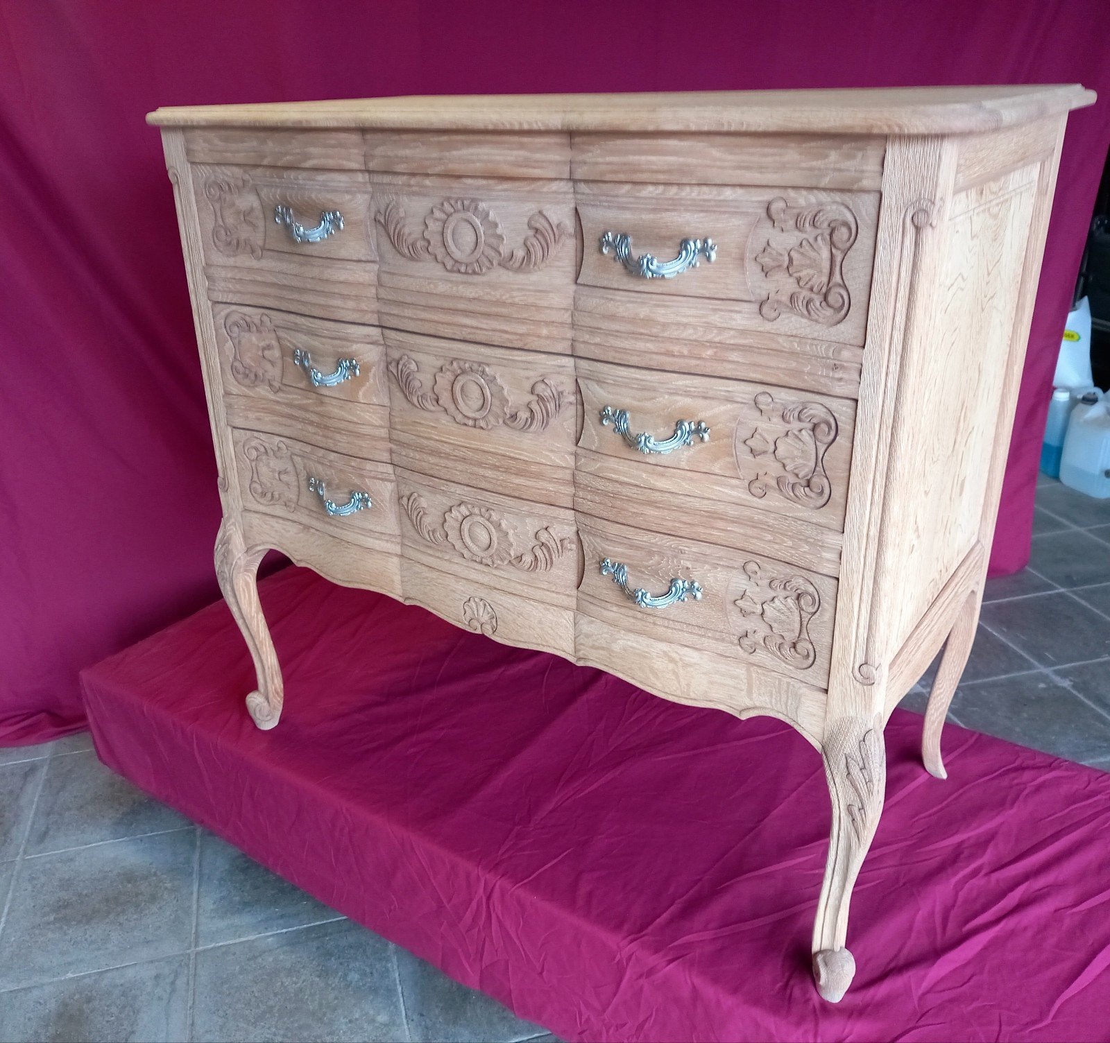 ancienne commode en chêne aerogommer, Enlèvement, Chêne