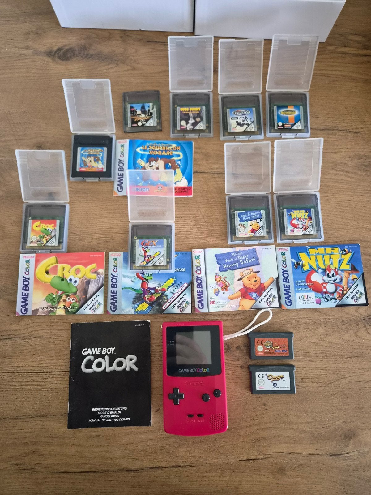 Gameboy collor met 9 games enz..., Ophalen of Verzenden