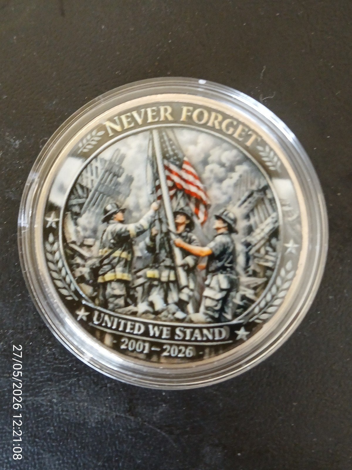 Pièce commémorative des 25 ans du 11 septembre, Timbres & Monnaies, Monnaies | Amérique, Enlèvement ou Envoi