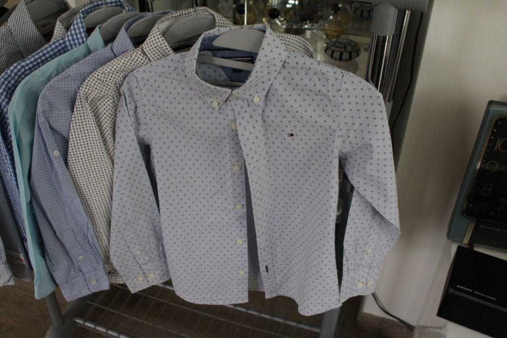 kinderkledij overhemd lm jongen maat 128, Ophalen of Verzenden, Gebruikt, Jongen, Overhemd of Blouse