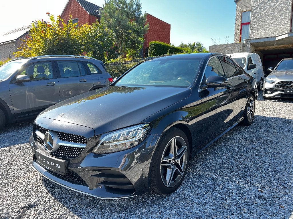 Mercedes C180d AMG Line facelift leder camera  GARANTIE, Auto's, Achterwielaandrijving, 1498 cc, Euro 6, 4 cilinders