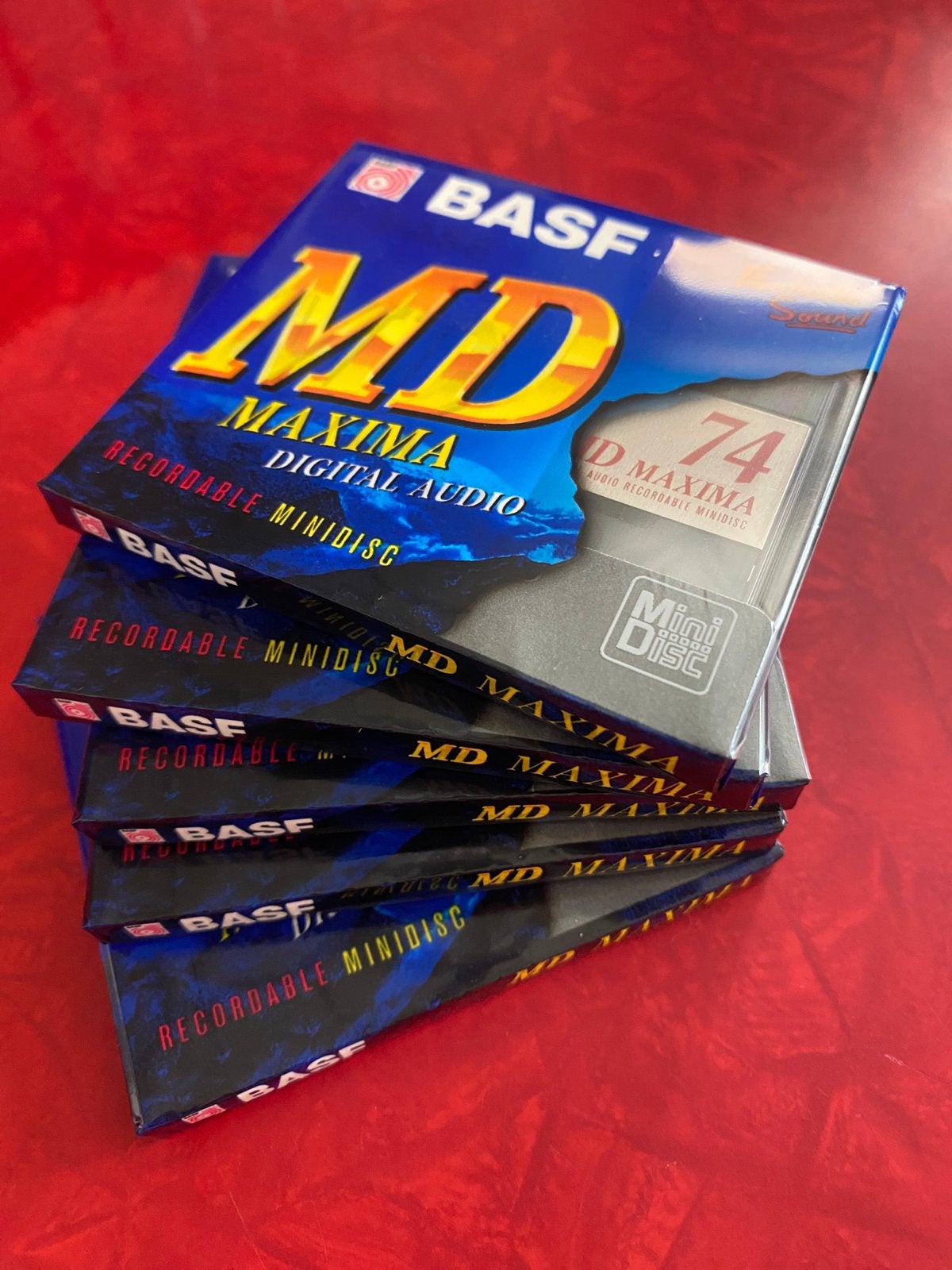 Lot de 5 MiniDisc BASF MD Maxima, TV, Hi-fi & Vidéo, Enlèvement ou Envoi