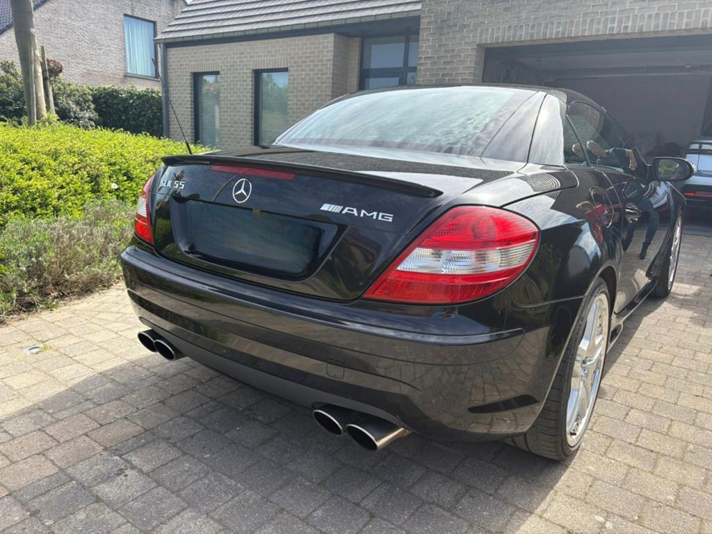 Mercedes SLK200 | Cabrio |  AMG LOOK, Auto's, Automaat, Cabriolet, Zwart, 2 deurs
