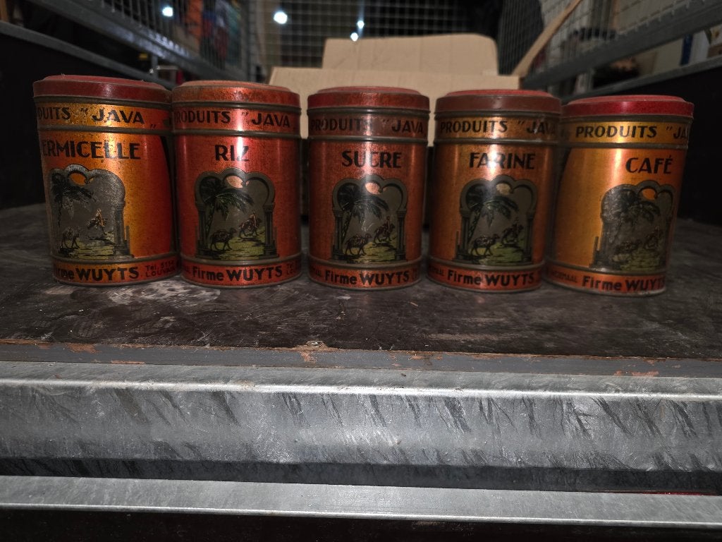 Oude metalen reclamedoos, Verzamelen, Ophalen of Verzenden, Gebruikt, Koffie, Overige merken