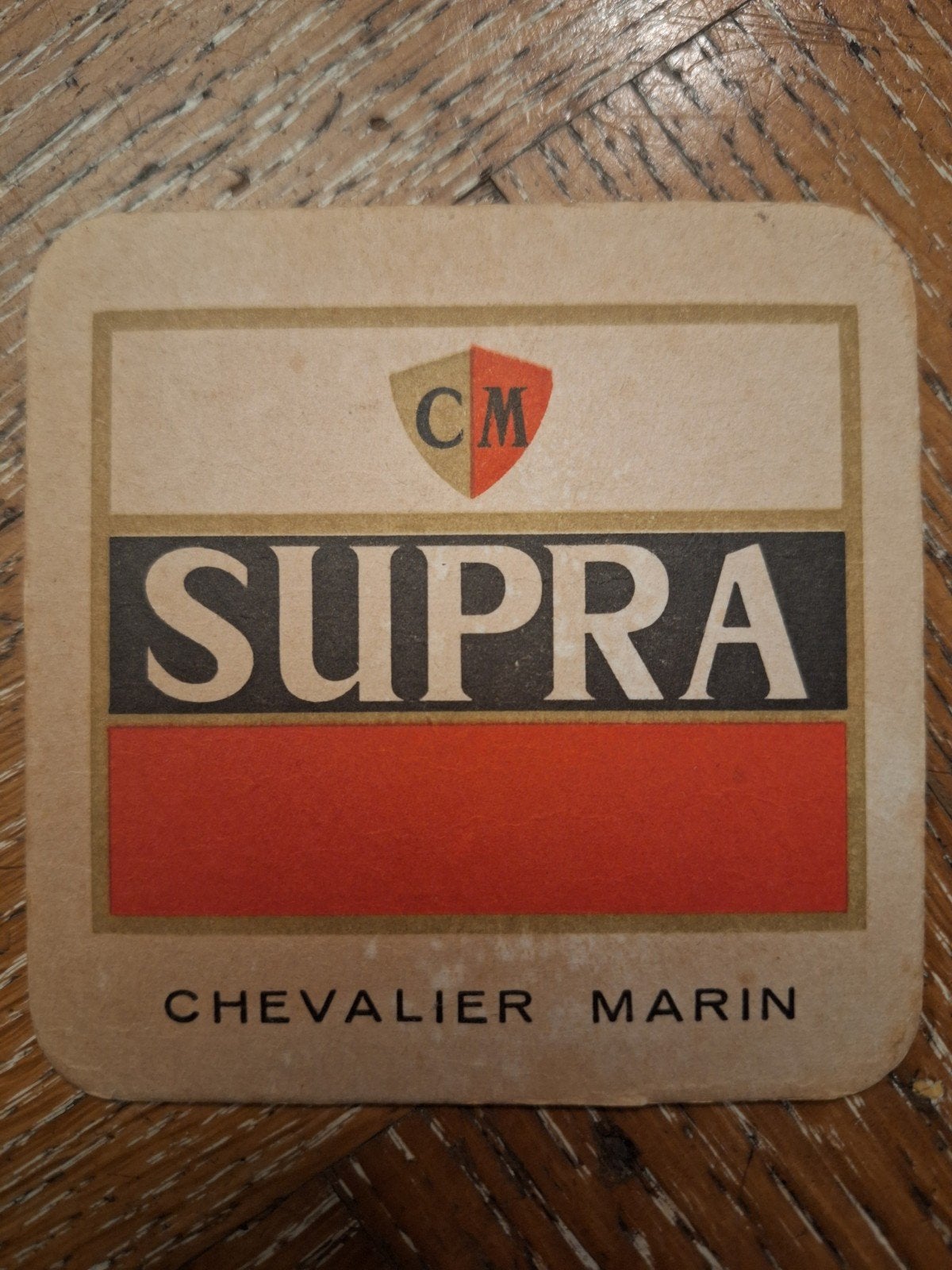 oud bierviltje Supra bier brouwerij Chevalier Marin Mechelen, Verzamelen, Ophalen of Verzenden