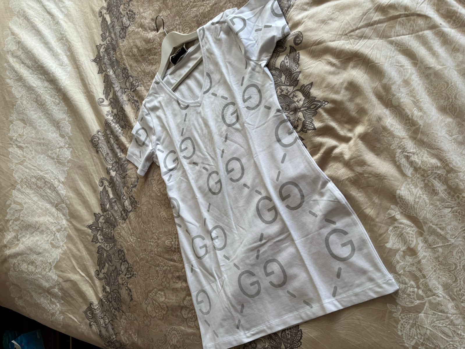 Belle robe courte en coton taille Xl, Enlèvement ou Envoi, Comme neuf, Taille 46/48 (XL) ou plus grande