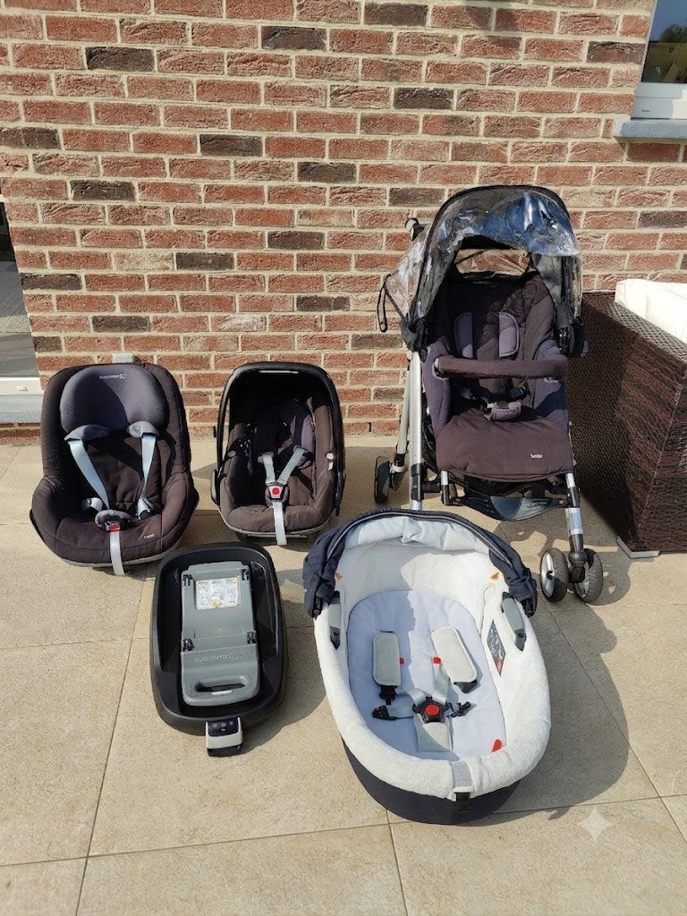 Poussette, nacelle, sièges auto 0+ et 1 et embase isofix, Kinderen en Baby's, Combiwagen, Ophalen, Overige merken, Luchtbanden