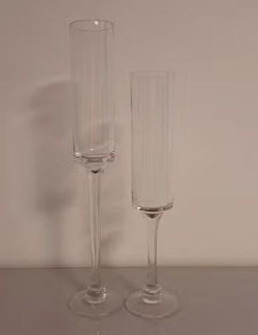 Vazen op voet/kaarsenhouder, Ophalen, Gebruikt, Glas