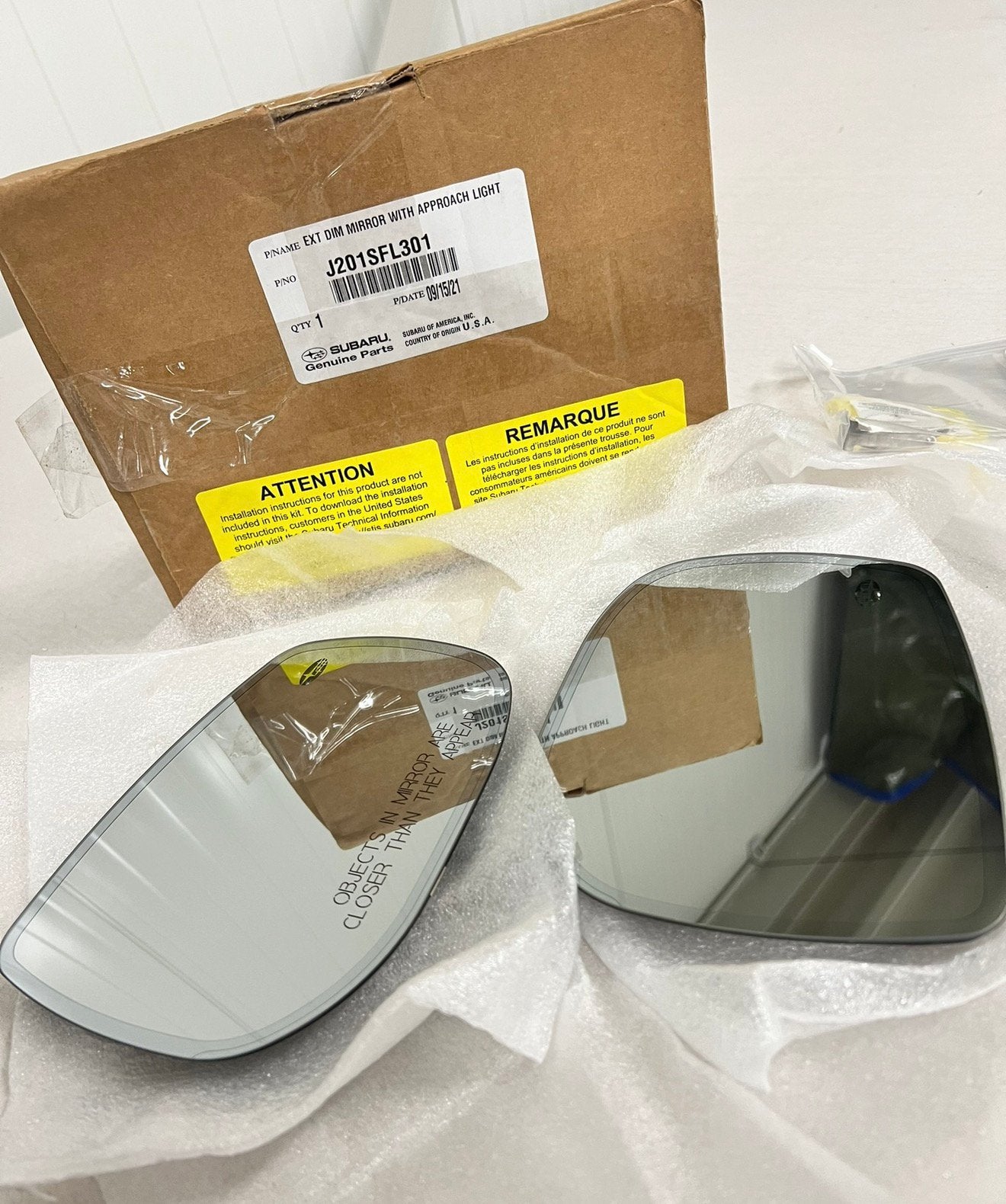 OEM 2018-24 Subaru Crosstrek Forester dim spiegels + lichten, Auto-onderdelen, Spiegels, Nieuw, Ophalen of Verzenden