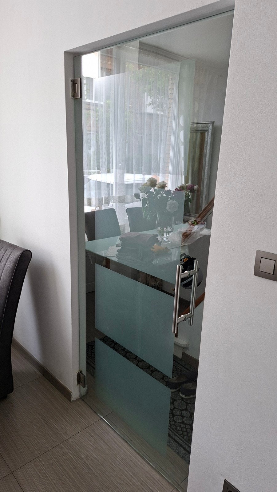 Glazen deur 93 x 202 cm, Huis en Inrichting, Kasten | Vitrinekasten, Ophalen