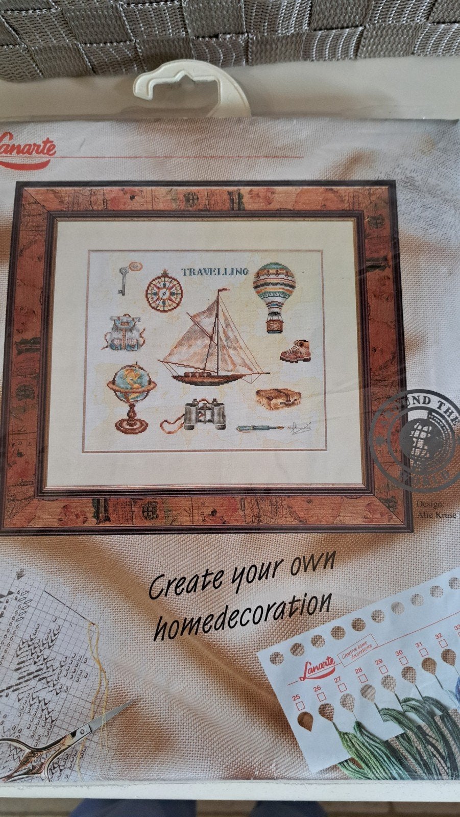 Nieuw Lanarte kruisteekpakket Travelling (34512), Enlèvement ou Envoi, Neuf, Broderies à la main, Set à broder